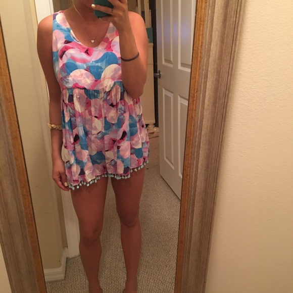 Colorful Pom Pom romper from LF - Picture 1 of 5